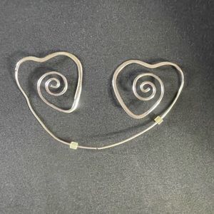 🔥Vintage HOB 925 Mexico Twisted Open Heart Earrings